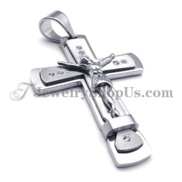 Pingente Clássico De Cruz De Jesus Em Titânio