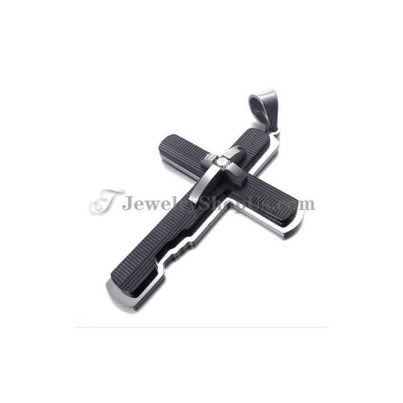 Pingente De Cruz De Titânio Preto Pingente De Cruz De Titânio Preto