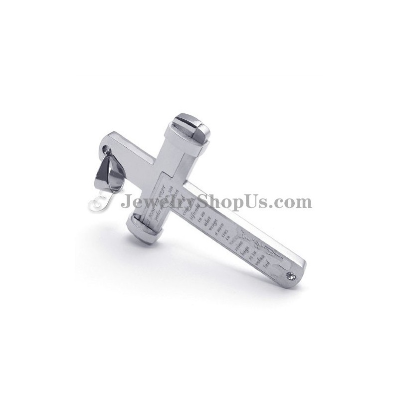 Pingente De Cruz Elegante De Titânio Com Strass Pingente De Cruz Elegante De Titânio Com Strass