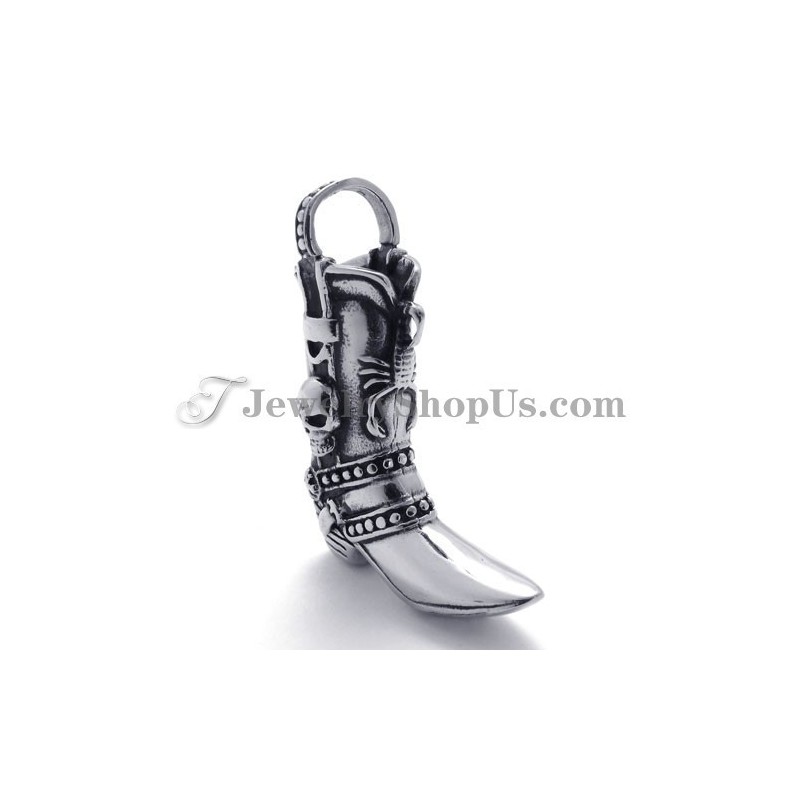 Pingente De Titânio Em Formato De Bota Da Moda