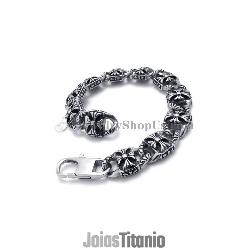 Pulseira Fashion Cross Titanium