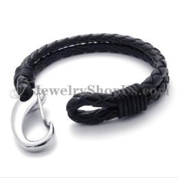 Pulseira Elegante De Couro De Titânio