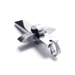 Colar Com Pingente De Cruz De Titânio Puro Prateado Para Meninos