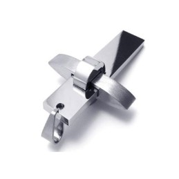 Colar Com Pingente De Cruz De Titânio Puro Prateado Para Meninos