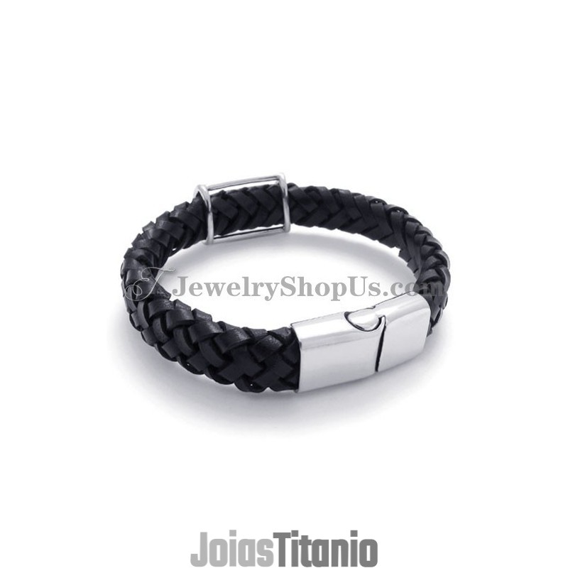 Pulseira De Couro De Titânio Da Moda Pulseira De Couro De Titânio Da Moda