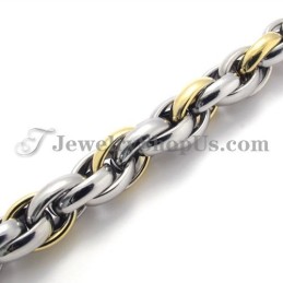 Pulseira De Titânio Dourada Da Moda