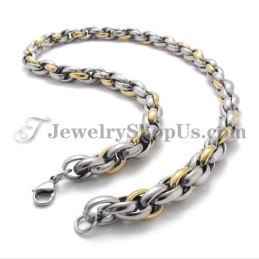 Colar Elegante De Titânio Dourado