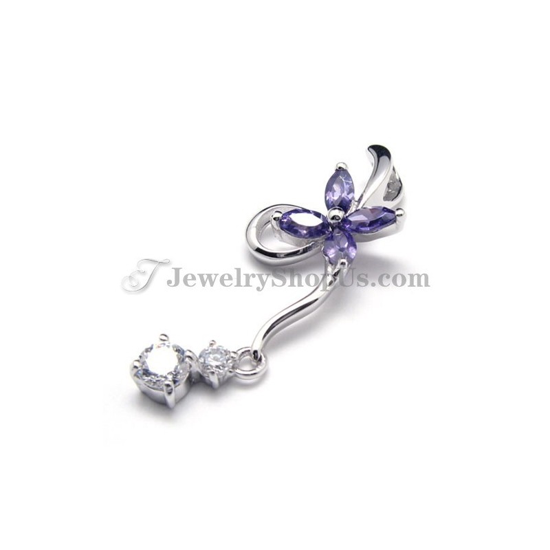 Pingente De Prata 925 Com Zircônia ( Galvanizada) Com Corrente Grátis