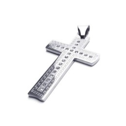 Colar Com Pingente De Cruz Em Titânio Puro E Prata Para Homens (Novo)