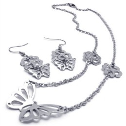 Conjunto De Joias De Titânio Com Design Atraente, Brilho De Cor E Qualidade Estável, Incluindo Colar, Pingente E Brinco