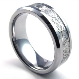 Anel De Tungstênio Com Design Bonito, Cor Brilhante E Qualidade Estável