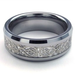 Anel De Tungstênio Com Design Bonito, Cor Brilhante E Qualidade Estável