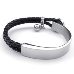 Pulseira De Couro De Titânio De Excelente Qualidade, Finamente Processada E Com Cores Delicadas