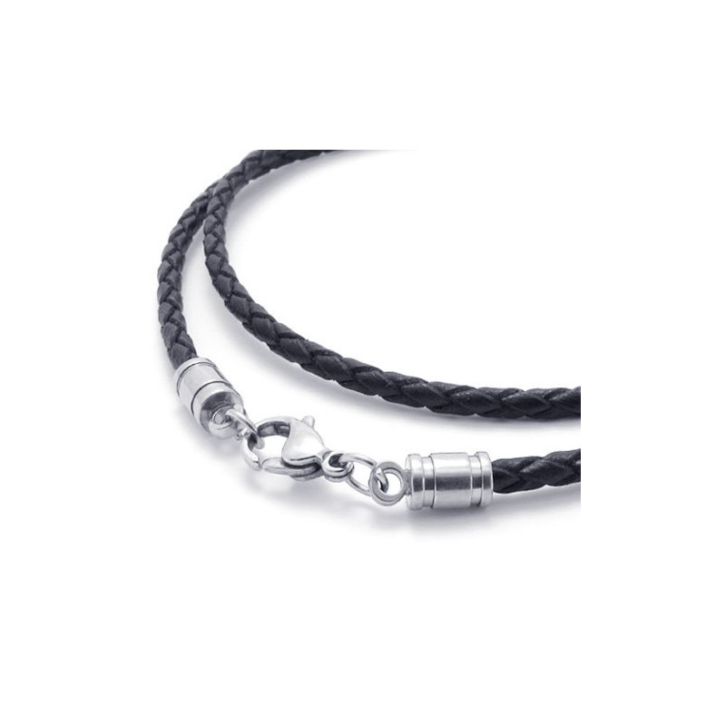 Colar De Couro De Titânio De Alta Qualidade Com Cores Delicadas E Design Destro