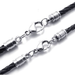 Colar De Couro De Titânio De Alta Qualidade Com Cores Delicadas E Design Destro