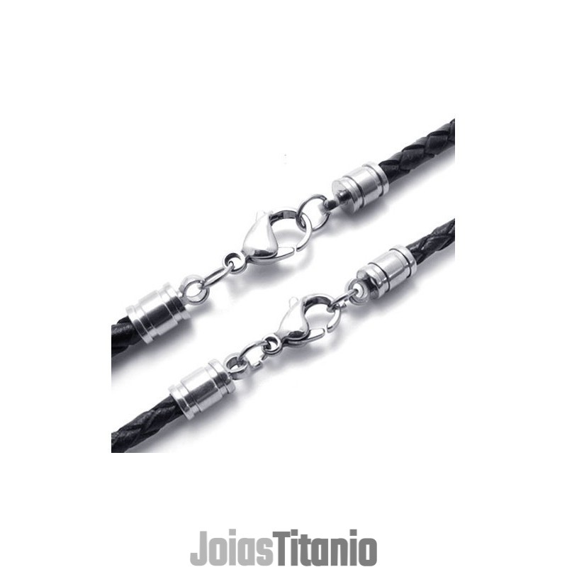 Colar De Couro De Titânio De Alta Qualidade Com Cores Delicadas E Finamente Processadas