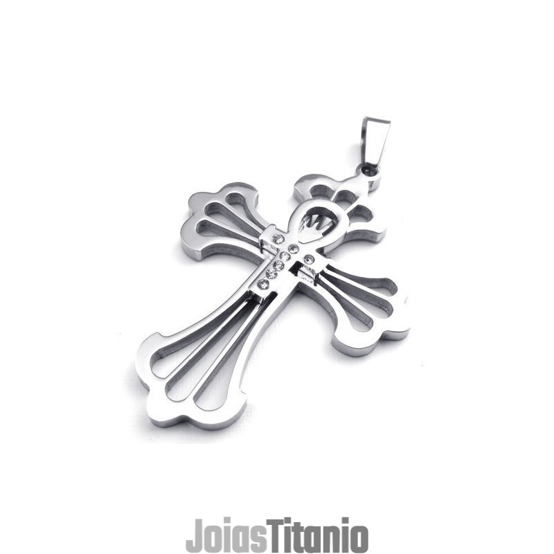 Pingente De Cruz De Titânio De Qualidade Superior Com Brilho De Cor Finamente Processado