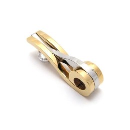 Colar Com Pingente De Titânio Puro Dourado Masculino (Novo)