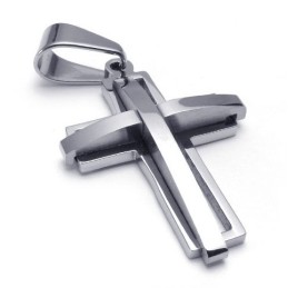 Para Sua Seleção De Cores Brilhantes Para Ter Uma Longa História, Pingente De Cruz De Titânio