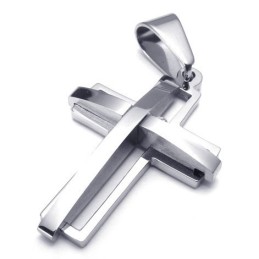 Para Sua Seleção De Cores Brilhantes Para Ter Uma Longa História, Pingente De Cruz De Titânio