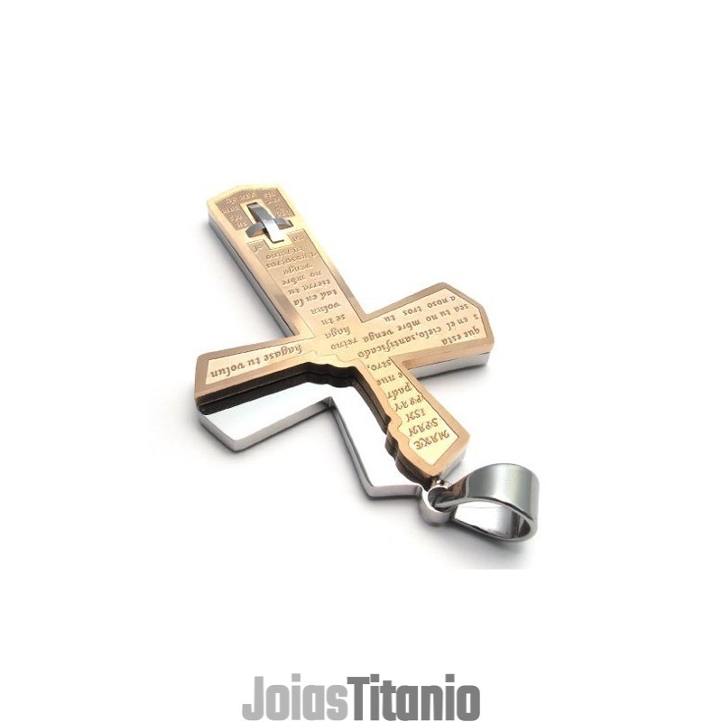 Design Atraente, Cor Brilhante, Durável Em Uso, Pingente De Cruz De Titânio