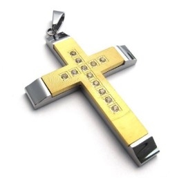 Lindo Design, Cor Brilhante, Qualidade Superior, Pingente De Cruz De Titânio