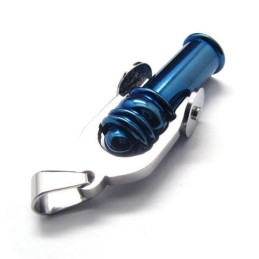 Colar Com Pingente De Canhão De Titânio Puro Azul Masculino 6466